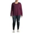 thumbnail image 5 of Terra & Sky Long Sleeve Pullover Relaxed Fit T-Shirt (Women's Plus) 1 Pack, 5 of 7