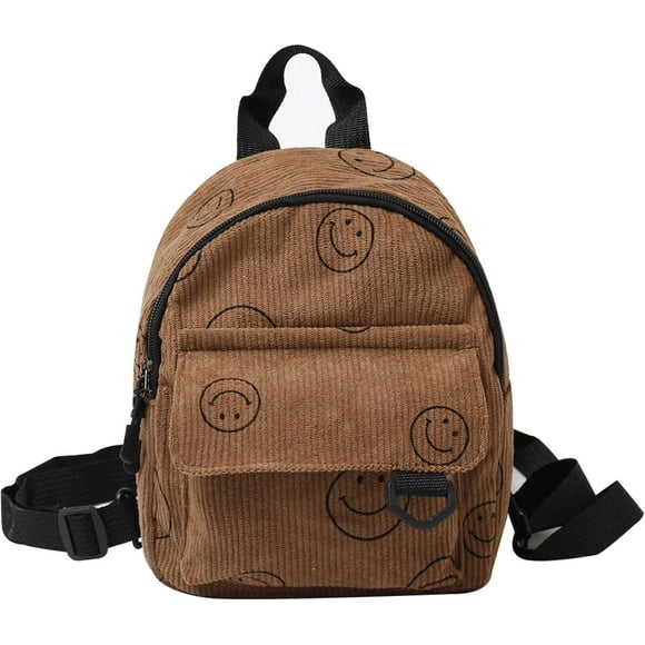 Small backpack wallet cute mini corduroy school bag toddler backpack school bag suitable for women boys girls teenagers children