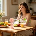 thumbnail image 3 of MMJ Portable Fan Handheld Misting Mini Rechargeable Spray Cooler Detachable Base USB Quiet Motor 6.38x3.03x2.60in Travel Outdoor Desk Summer, 3 of 7
