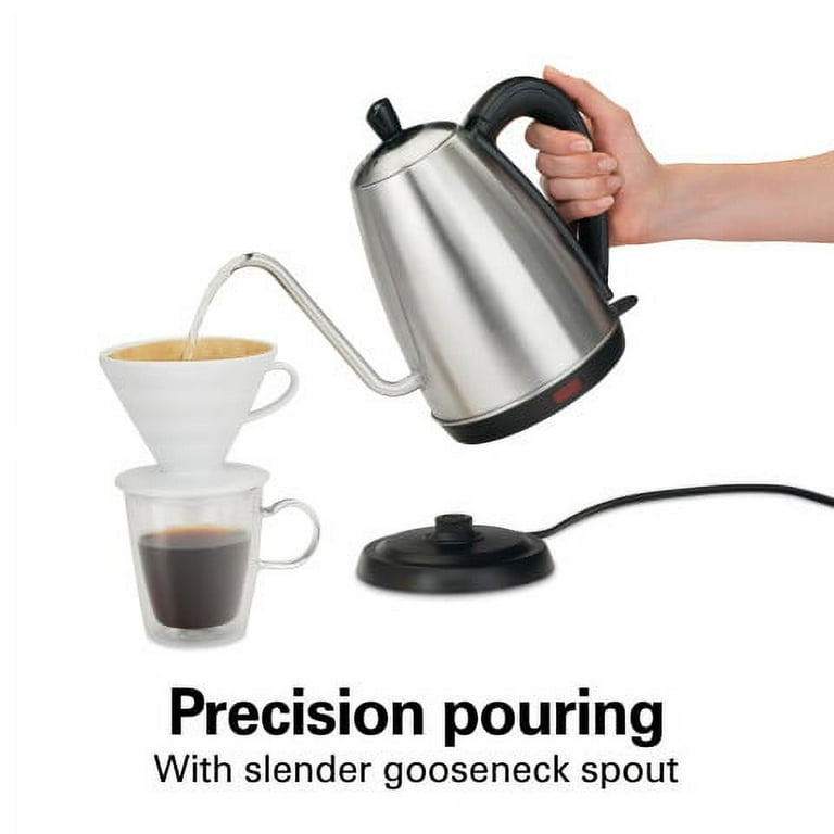 Gooseneck Kettle with Thermometer 40 oz/1.2L， Stainless Steel Goose Neck  Pour Over Tea Kettle with Triple Layered Base Anti-Rust ， Precision-Flow  Spout for Coffee and Tea，for All Stovetops 