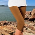thumbnail image 4 of Women's Casual Pants Leggings For Women Plus Size High Waisted Yoga Cropped Trousers 2025 Summer Gym Pants,Brown Women's Casual Pants M, 4 of 7