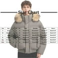 thumbnail image 3 of Zedker Men's Winter Warm Coat Puffer Jacket Waterproof Insulation Hooded Jacket with Detachable Faux Fur Hood Black White XXL, 3 of 9