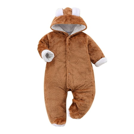 

ZHAGHMIN Baby Clothes Easter Boys Girls Long Sleeve Winter Fleece Solid Rabbit Ears Hooded Jumpsuit Romper Organic Baby Girl Clothes Baby Clothes Suit For Baby Girl Cute Little Girls Outfits Ruffle