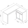 thumbnail image 4 of Manhattan Comfort Kalmar Bureau en Forme de L Blanc, 4 of 4