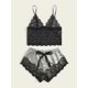 thumbnail image 4 of Conjunto de pijamas de seda satinada para mujer, ropa de dormir con estampado Floral, pantalones superiores, ropa de dormir para el hogar, otoño, 4 of 4