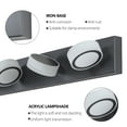 thumbnail image 3 of Miniyam Hard-Wired Vanity Light, 4-Light Modern Acrylic Wall Fixture for Bathroom Mirror Lighting, 3 of 7