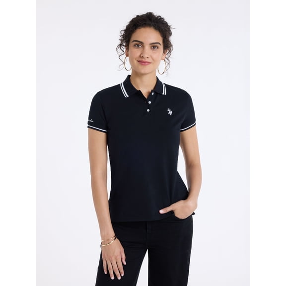U.S. Polo Assn. Women's Double Tipped Polo Shirt, Sizes XS-XL