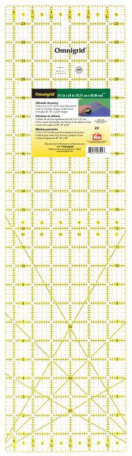 Omnigrid 4-Inch Square Grid, Clear Sewing Quilting Rulers, 4 x 4