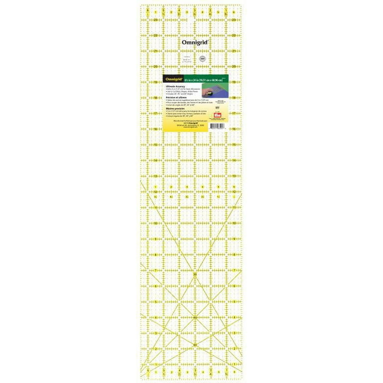 Omnigrid 6 x 6 w/Angles Quilting Rulers, 6 x 6, Clear