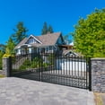 thumbnail image 6 of ALEKO Garden Prague Style 18 feet Steel Dual Swing Driveway Gate Black, 6 of 9