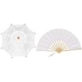 thumbnail image 4 of Exquisite Workmanship Wedding Lace Umbrella Set, Lace Sun Umbrella Set Smooth to Open and Close for Lady Women for Party Decor, 4 of 7