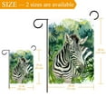 thumbnail image 3 of African Animal Zebra Landscape Green Trees Double Sided Garden Flag Decorative Weather Resistant Yard Flag, Large DIY Vertical Flag for Farmhouse Patio Lawn, 28x40 Inch, 3 of 6