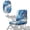 Blue White Marble, variant on COEQINE Mobility Scooter Cover Universal Size Power Chair Seat Cover with Adjustable Buckle Universal Size for Electric Wheelchairs Mobility Scooter, Purple Blue Marble