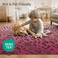 thumbnail image 4 of ODIKA Leopard Spotted Ombre Gradient Motif Orange Pink Print Cheetah Playful Foldable Easy Care for Queen Size Bedroom, Under Bed, Master Suite, 4 of 7