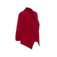 thumbnail image 3 of Women's Casual Fitted Blazer Draped Open Front with Ruched 3/4 Sleeves (S-3XL), 3 of 5