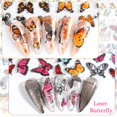 thumbnail image 4 of Stickers de Papel Transferible para Uñas con Mariposas Holográficas Onsdag - 10 Rollos, 4 of 6