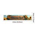 thumbnail image 5 of Wooden Door Themed Welcome Back Banner with Floral Leafy Elements Party Backdrop Background Decorations for Homecomings Reunions Gatherings and Celebrations, 5 of 8
