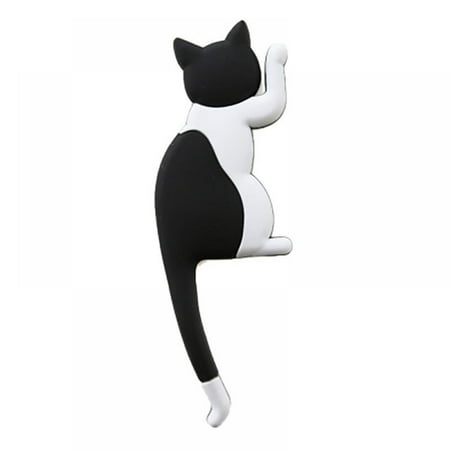 

Cute Multifunction Cat Magnetic Refrigerator Sticker Fridge Magnet Hanging Hook 2 in 1 Gray cat/Black white cat/Yellow striped cat/Gray Yellow striped cat