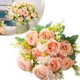 thumbnail image 2 of Artificial Peonies Faux Flowers, Fake Peonies Artificial Flower Bouquet for Table Centerpiece Vase Decor, Silk Flowers for Home Wedding Party Decor, Florals Arrangements Decor, 1Pc(Pink,13x7"), 2 of 9