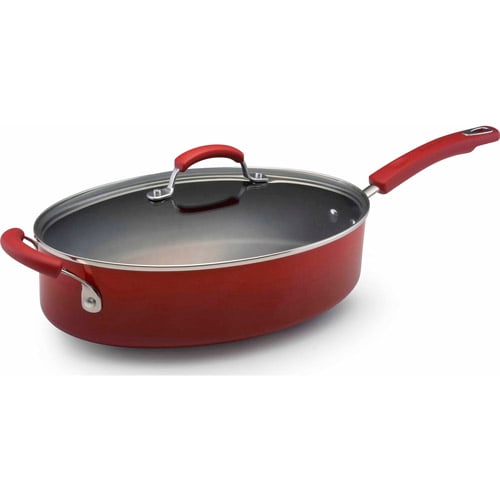 Rachael Ray 5-Quart Covered Oval Saute Pan with Helper Handles