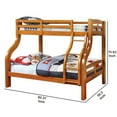 thumbnail image 4 of Curved Design Twin Over Full Bed with Attached Ladder, Oak Brown - Saltoro Sherpi, 4 of 4