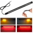 thumbnail image 1 of Universal 48LED Ultra-Thin Motorcycle Brake Light Strip - 12V Flexible LED Tail Light Compatible with All Bikes (Red + Amber), 1 of 5