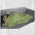 thumbnail image 5 of Fruit Soft Flannel Fleece Throw Blanket, Continuous Pattern with Round Slices of Lime Citrus Food on Thin Stripes, Cozy Plush for Indoor and Outdoor Use, 60" x 80", Lime Green and White, by Ambesonne, 5 of 5