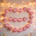 thumbnail image 6 of 12Pcs Valentines Day Pink Decor Heart Ornaments Pink Heart Shaped Baubles Ornaments for Valentine's Day Hanging Decorations or Wedding Anniversary Party Supplies Home Tree, 6 of 7