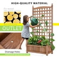 thumbnail image 6 of VIVOHOME Wood Planter Raised Bed with Trellis, 60 Inch Height Planter for Garden Yard, 6 of 8
