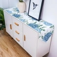 thumbnail image 4 of Eucalyptus Leaves Hydrangea Table Runners Festival Party Tablecloths Wedding Decoration Table Cover Cotton Linen Table Runner, 4 of 4