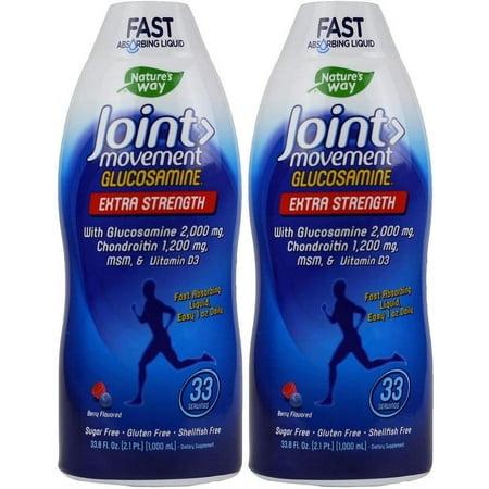 Nature's Way Joint Movement Glucosamine Natural Berry Flavor 33.8 fl oz - 2 Pack