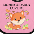thumbnail image 4 of Inktastic Mommy and Daddy Love Me Little Fox Boys or Girls Baby Bib, 4 of 4