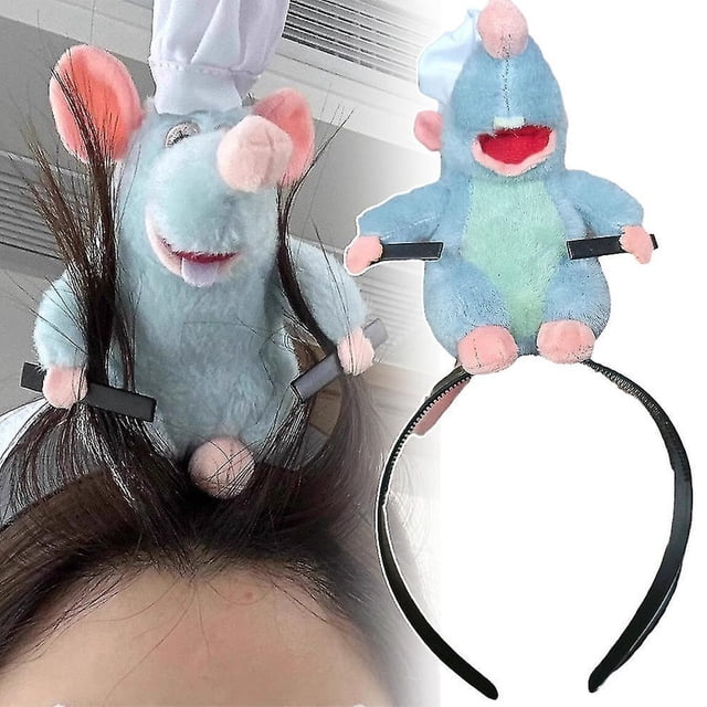 Ratatouille Chef Remy Mouse peluche diadema de juguete Halloween Cosplay fiesta Prop mujeres niñas regalo de cumpleaños de Navidad