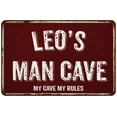 thumbnail image 1 of LEO'S Man Cave Red Grunge Sign Metal 8x12 Decor 108120003020, 1 of 1