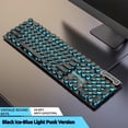 thumbnail image 1 of GX330 Gaming/104 Touches Filaire Rétro Punk Touches Rondes/rétroéclairé RGB USB Filaire/pour Jeu et Bureau/pour Ordinateur Portable Windows PC Noir, 1 of 11