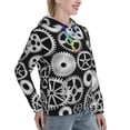 thumbnail image 6 of Wukai Metallic Gears Print Womens Hoodies Fleece Sweatshirts Long Sleeve Sweaters Pullover Fall Outfits Winter Clothes-Large, 6 of 7