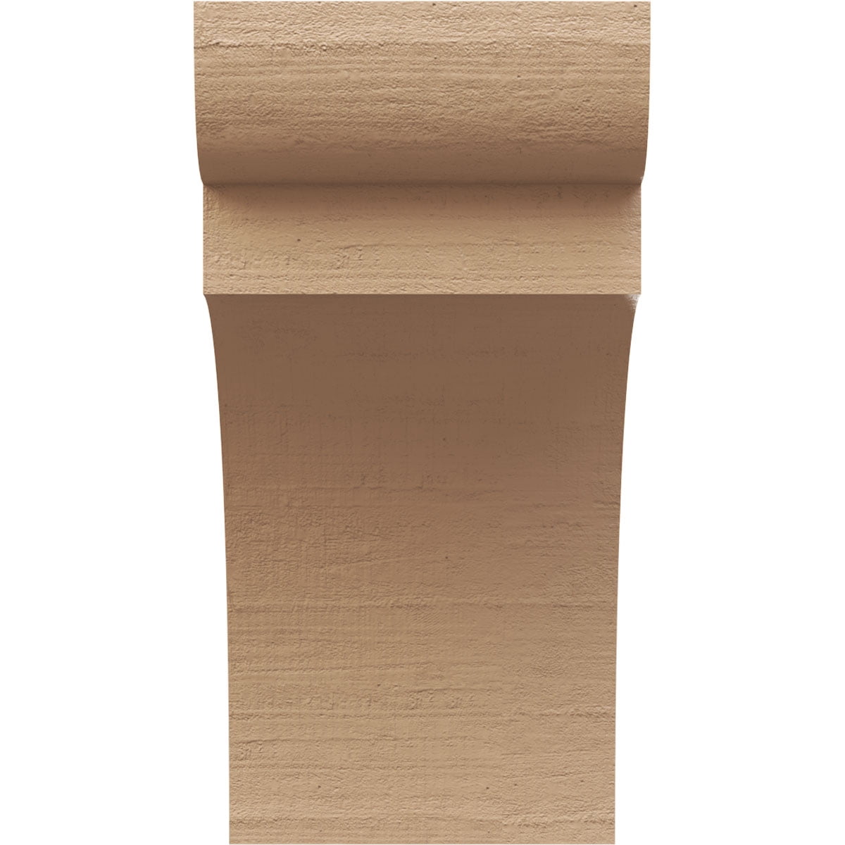 8"W x 8"D x 16"H Wide Yorktown Rough Cedar Woodgrain TimberThane Corbel, Primed Tan