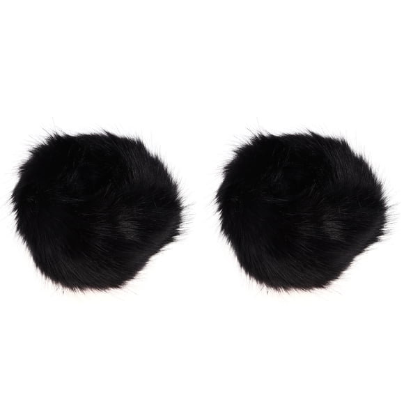 1 par de calentadores de brazos de piel sintética negros, muñequeras peludas, banda elástica para muñeca, regalo de decoración para disfraces de fiesta de mujer, talla única