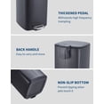 thumbnail image 6 of Roromall 8 Gallon Kitchen Trash Can, Stainless Steel Garbage Can with Lid and Inner Bucket, Step-On Square Trash Bin for Home Office Bedroom Bathroom Laundry Room, 30 L, 6 of 8