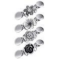thumbnail image 3 of 4 Pieces Vintage Sweater Shawl Clips Retro Cardigan Collar Clips Dress Shirt Brooch Clips for Women Girls Wearing, 4 Styles, 3 of 4