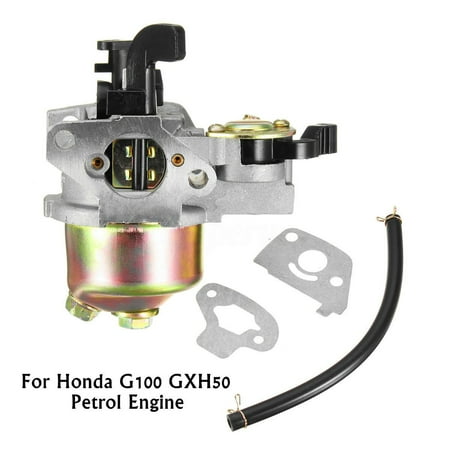 Wuweikeji Carburetor Kit for Honda G100 GXH50 4-Stroke Engine Lawn Mower Parts Replacement with Oil Pipe and Gaskets Compatible with Outdoor Power Equipment