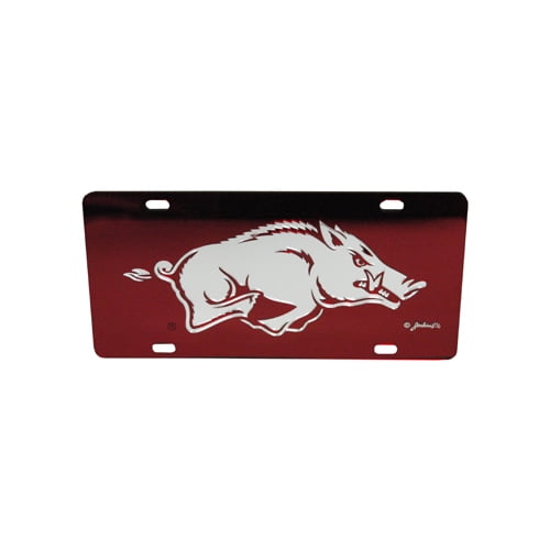 NCAA Arkansas Razorbacks Étiquette de Voiture, Rouge Miroir, Grand