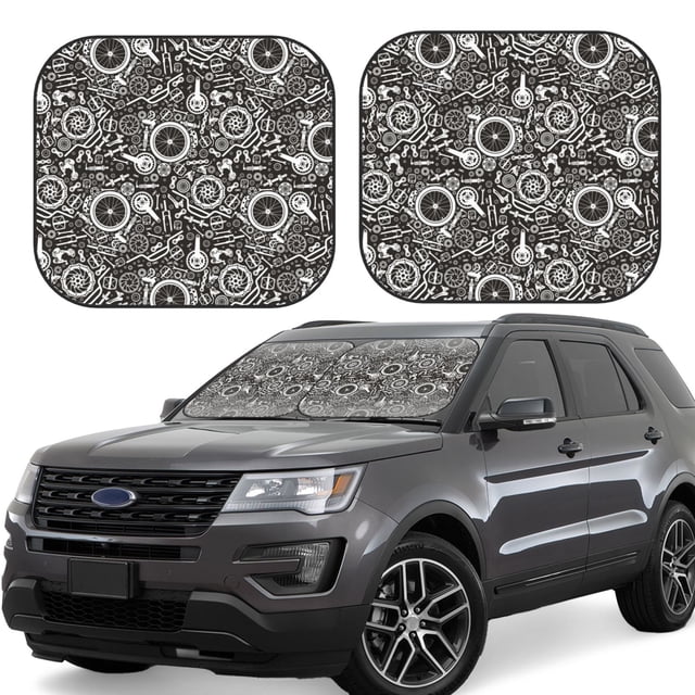 Wukai Bicycles Parts Car Front Windshield Sun Shade,Sun Visor Shield Block Automotive Interior Protector Blocks UV Rays-Small