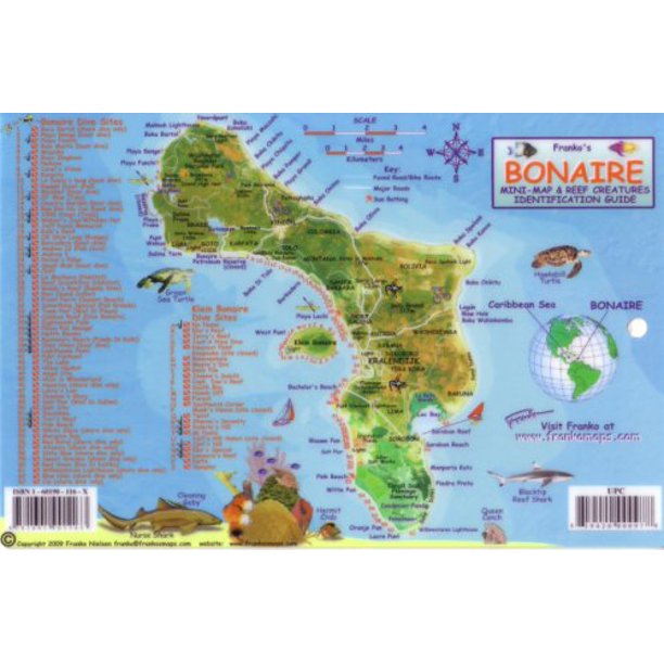 Franko's Bonaire Reef Creatures Identification Guide (Fish Card