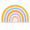 Rainbow4, variant on ABPETE Rainbow Rug, Semicircle Plush Kids Room Rug with Soft Tufted Surface, Pastel Half Round Area Rug for Nursery, Playroom, Bedroom, Reading Corner and Bathroom Decor(Rainbow1,50*80cm)