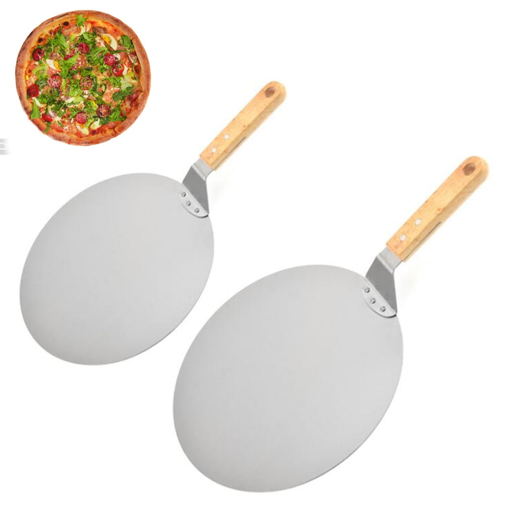 12 x 14.2inch Pizza Peel Paddle Wooden Handle Pizza Shovel Holder Pizza Transfer Tray 