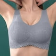 thumbnail image 6 of Wirefree Bras for Women 3-Pack Tops Bra Wire-Free Underwears Base Vest Style Sports Lingerie V-Neck Convertible Bra Feature Hook and Eye Closure Wire-Free Bra Style Y-206 , Multi-color XXL, 6 of 7