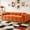 Orange, variant on Shaiaield 98" White Oversized Compression Sofa with 2 Throw Pillows,Boneless Corduroy Couch for Living Room,Deep Seat Sofa for Apartment