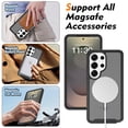 thumbnail image 3 of Dteck Magnetic Case for Samsung Galaxy S26 Ultra, Compatible with MagSafe, Translucent Back with Front Frame Rugged Shockproof Protective Cover,Black, 3 of 6
