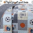 thumbnail image 5 of Cozy Line Home Fashions Child/Teen Sports Cotton/Microfiber/Polyester Reversible Quilt Sets, Queen, 3-Pieces, 5 of 6